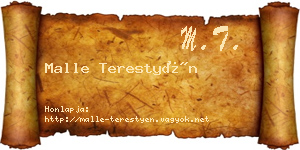 Malle Terestyén névjegykártya